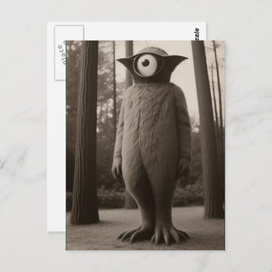 Bizarre One Eyed Forest Monster Halloween Briefkaart (Voorkant / Achterkant)