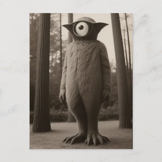 Bizarre One Eyed Forest Monster Halloween Briefkaart (Voorkant)