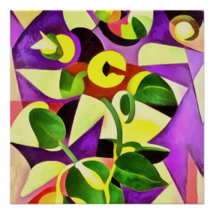 Bizarre Passiflora Flower Geometric Art Abstract Perfect Poster