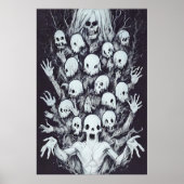 Bizarre raar familieportret | AI Art. Poster (Voorkant)