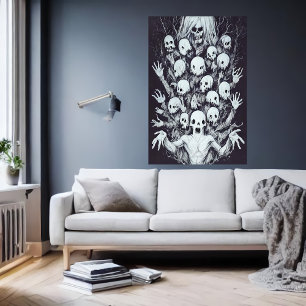 Bizarre raar familieportret   AI Art. Poster