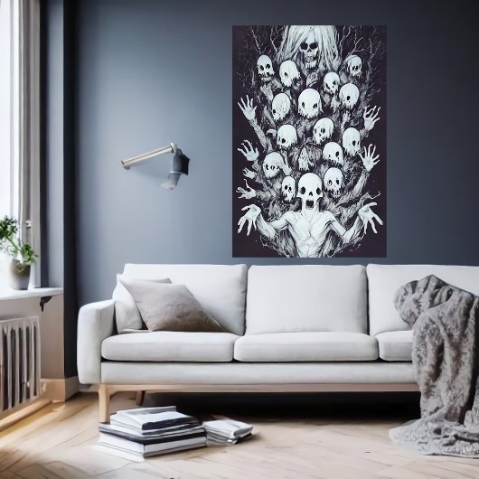 Bizarre raar familieportret | AI Art. Poster