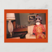 Bizarre rare Halloween kostuum,  Briefkaart (Voorkant)