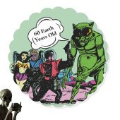 Bizarre ruimte man Futuristische Sci-Fi strip Kartonnen Onderzetters