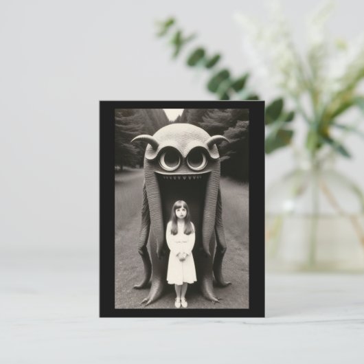 Bizarre spookachtige Halloween Briefkaart (Staand voorkant)