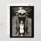 Bizarre spookachtige Halloween Briefkaart (Voorkant / Achterkant)