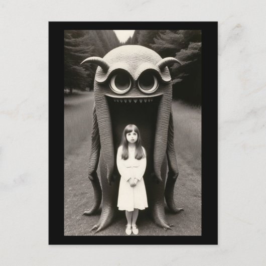 Bizarre spookachtige Halloween Briefkaart (Voorkant)