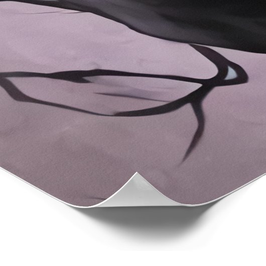 Bizarre spooky skeleton portret | AI Art. Poster (Hoek)