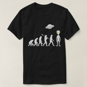 Bizarre UFO-ontwerp van buitenaardse evolutie T-shirt