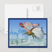 Bizarre vlucht - Terugkeer van vakantie Briefkaart (Voorkant / Achterkant)