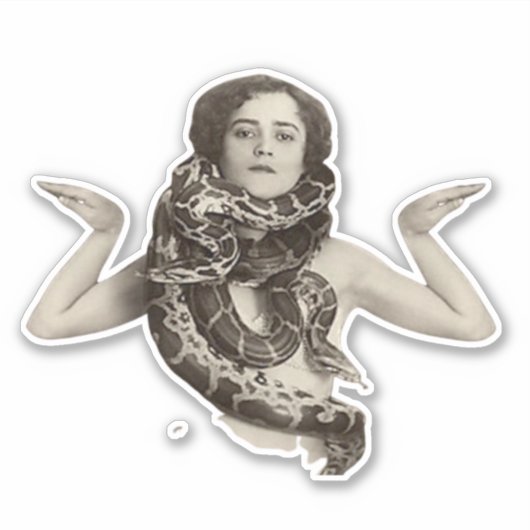 Bizarre  Woman en Snake Sticker (Voorkant)