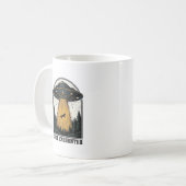 Bizarre Woud Ontvoering Vintage UFO Gravure Koffiemok (Voorkant links)