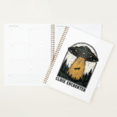 Bizarre Woud Ontvoering Vintage UFO Gravure Planner (Display)