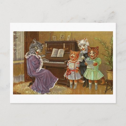 Bizarre zingende katten  Briefkaart (Voorkant)