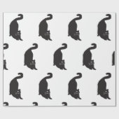 Bizarre zwarte kat cadeaupapier (Vlak)