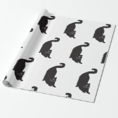 Bizarre zwarte kat cadeaupapier (Uitgerold)