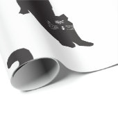 Bizarre zwarte kat cadeaupapier (Rol Hoek)