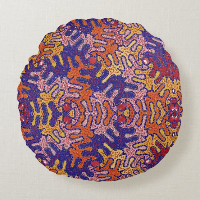 Bizarro-Herfst Rond Kussen (Voorkant)