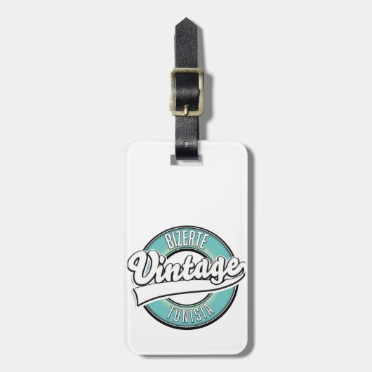 Bizerte tunisia stijl logo bagagelabel (Voorkant verticaal)