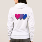 Bizexualiteit prideharten hoodie (Achterkant)