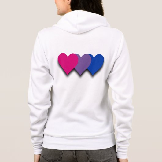 Bizexualiteit prideharten hoodie (Achterkant)