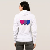 Bizexualiteit prideharten hoodie (Achterkant volledig)