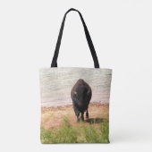 Bizon aan het water tote bag (Achterkant)