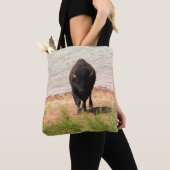 Bizon aan het water tote bag (Dichtbij)