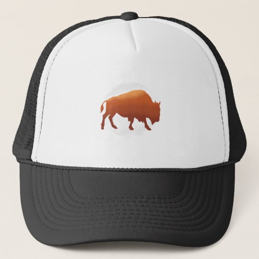 Bizon Amerikaans Nationaal Zoogdier Buffel Trucker Pet (Voorkant)