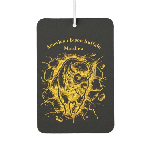 Bizon barst door een muur luchtverfrisser (Voorkant)