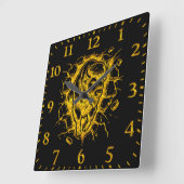 Bizon barst door een muur vierkante klok (Hoek)