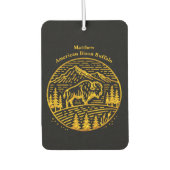 Bizon bij zonsondergang in berglandschap luchtverfrisser (Voorkant)