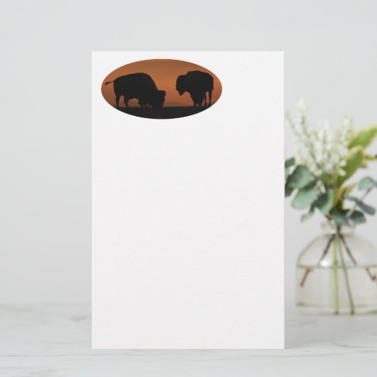 bizon briefpapier (Staand voorkant)