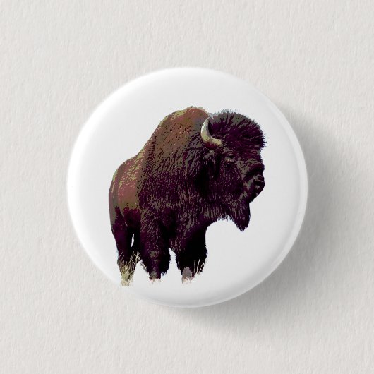 Bizon Buffalo  Ronde Button 3,2 Cm (Voorkant)