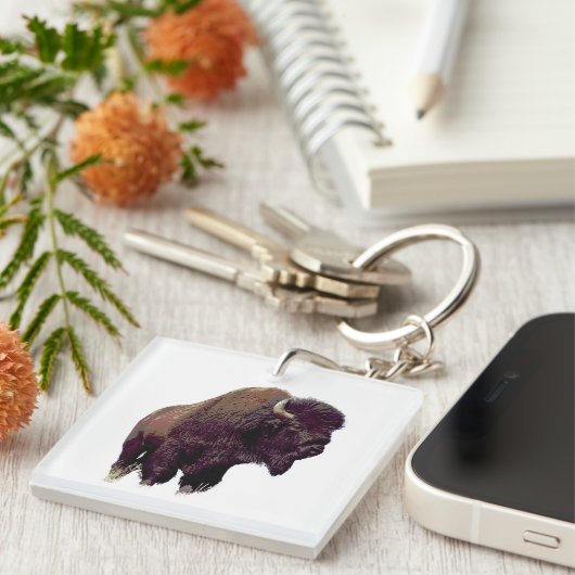 Bizon Buffalo Sleutelhanger (Voorkant Rechts)