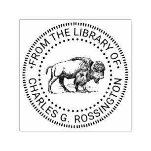 Bizon Buffalo Tekenbibliotheek Boeknaam Zelfinktende Stempel