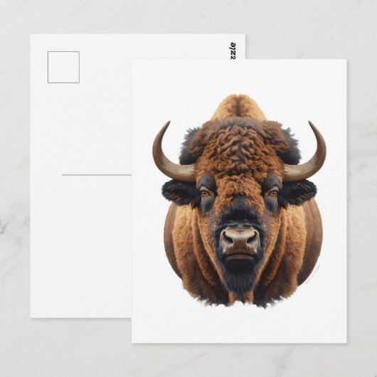 Bizon / Buffel Briefkaart (Voorkant / Achterkant)