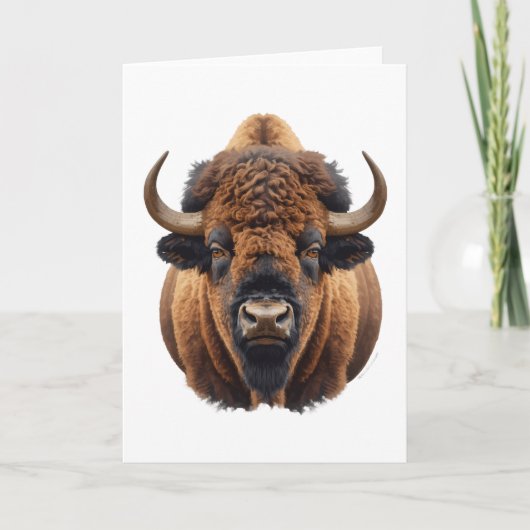 Bizon / Buffel Feestdagen Kaart (Voorkant)