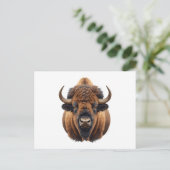 Bizon / Buffel Feestdagenkaart (Staand voorkant)