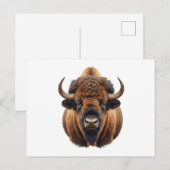 Bizon / Buffel Feestdagenkaart (Voorkant / Achterkant)