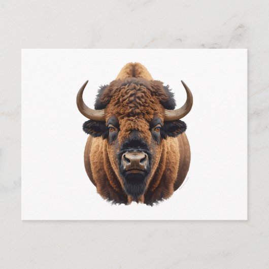 Bizon / Buffel Feestdagenkaart (Voorkant)