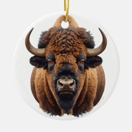 Bizon / Buffel Keramisch Ornament (Voorkant)
