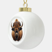 Bizon / Buffel Keramische Bal Ornament (Rechts)