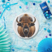 Bizon / Buffel Papieren Bordje (Feest)