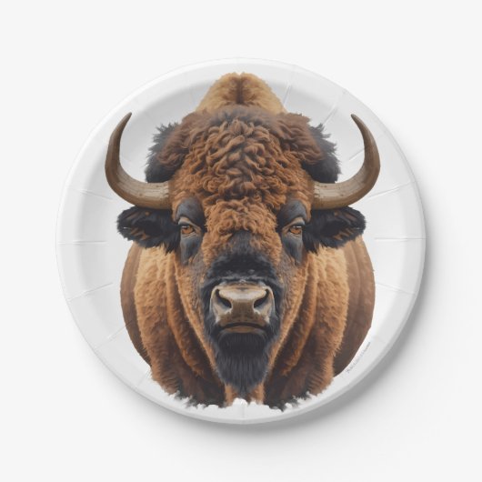 Bizon / Buffel Papieren Bordje (Voorkant)
