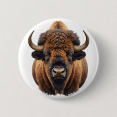 Bizon / Buffel Ronde Button 5,7 Cm (Voorkant)