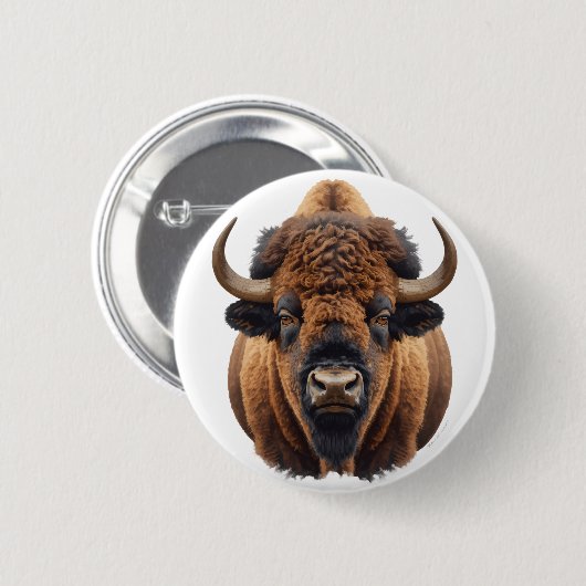 Bizon / Buffel Ronde Button 5,7 Cm (Voorkant /achterkant)