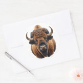 Bizon / Buffel Ronde Sticker (Envelop)