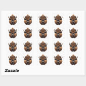 Bizon / Buffel Vierkante Sticker (Vel)