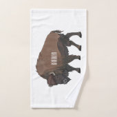 Bizon cartoon illustratie bad handdoek (Handdoek)